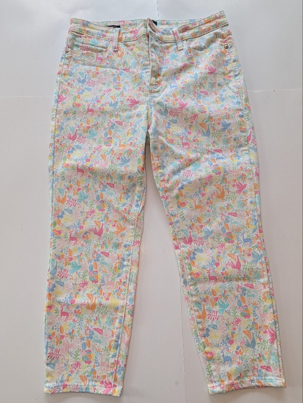 Talbots Floral Jegging Crop, Size 10P, Garden Print